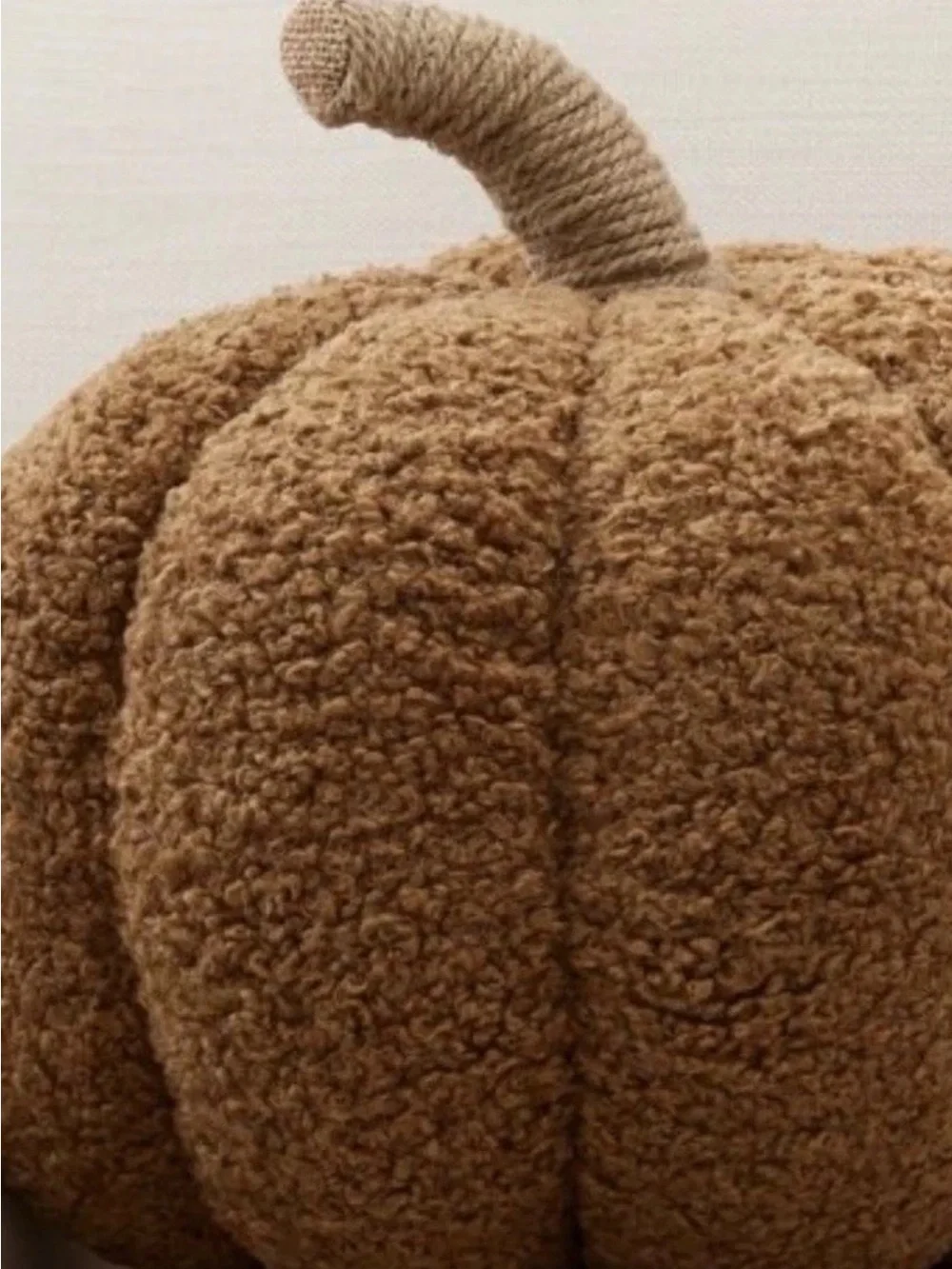 Pottery Barn ~ Cozy Tobacco Pumpkin Pillow ~  Large 9.5”x14”